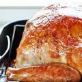 Turkey baked in the oven in foil with apples and prunes