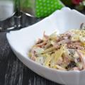Салат из соленых грибов с курицей и картофелем